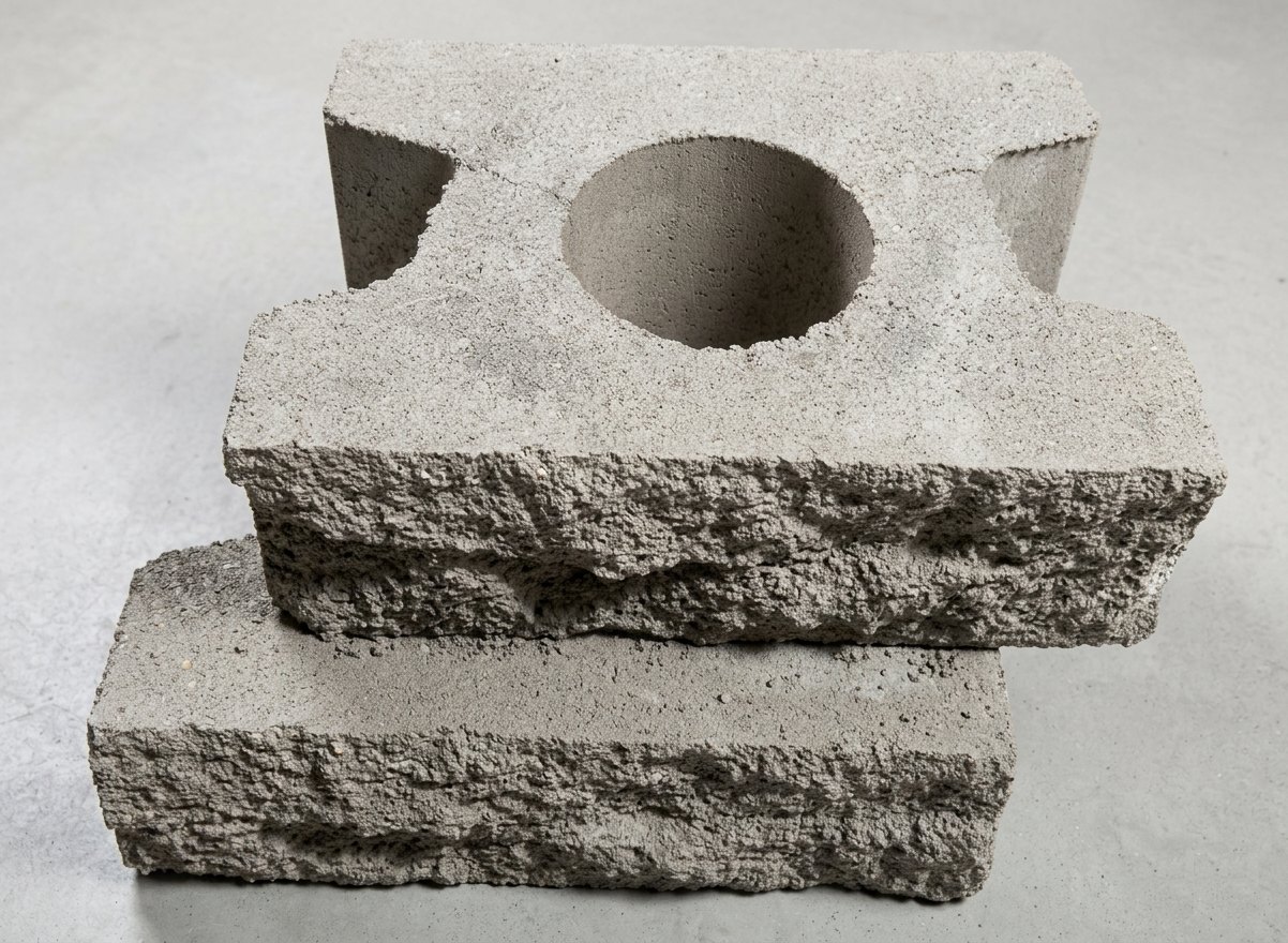 Cara partida del bloque de retención de concreto Deco Rock
