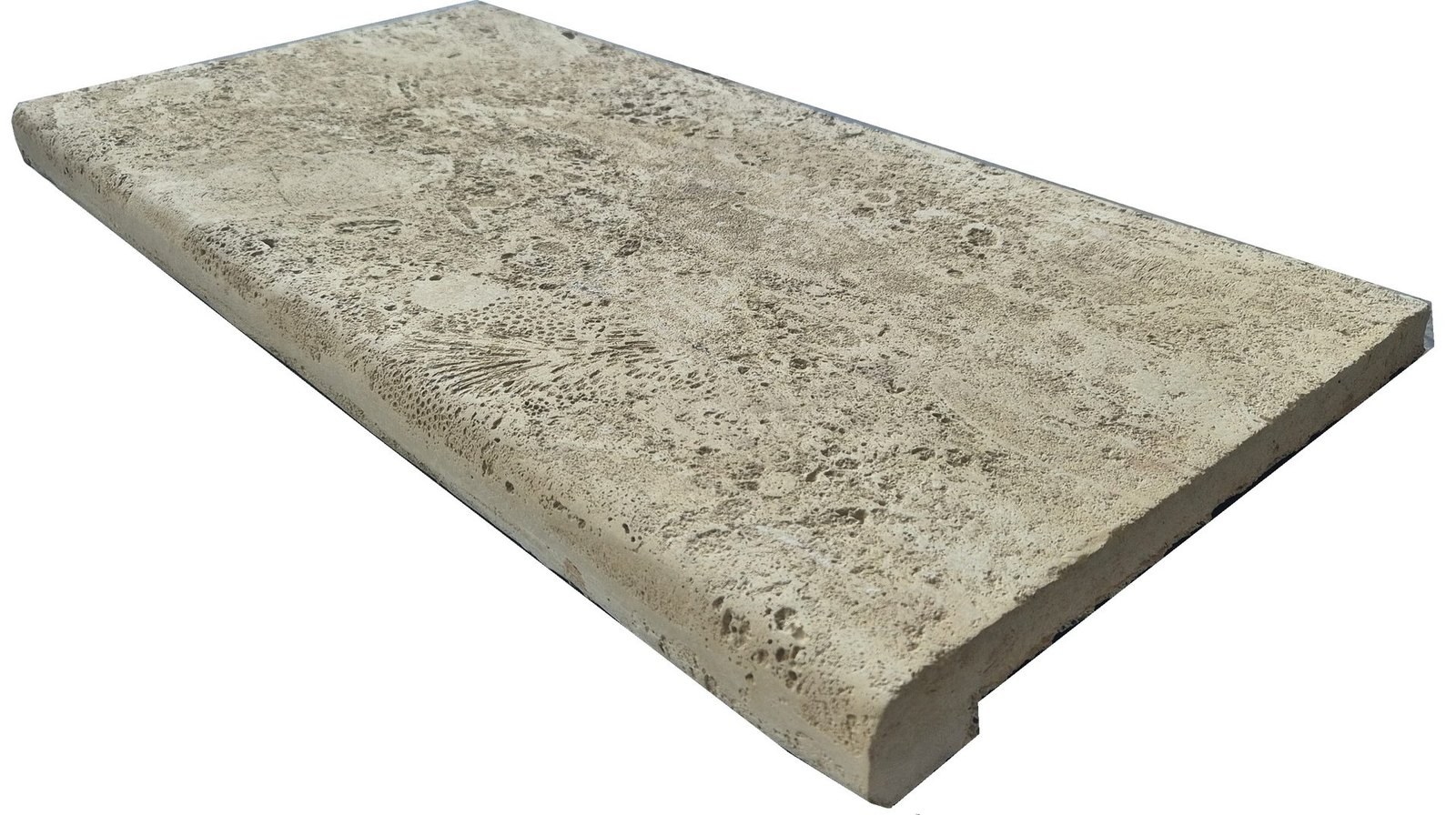 Pieza bullnose de coralina prefabricada, canto redondeado