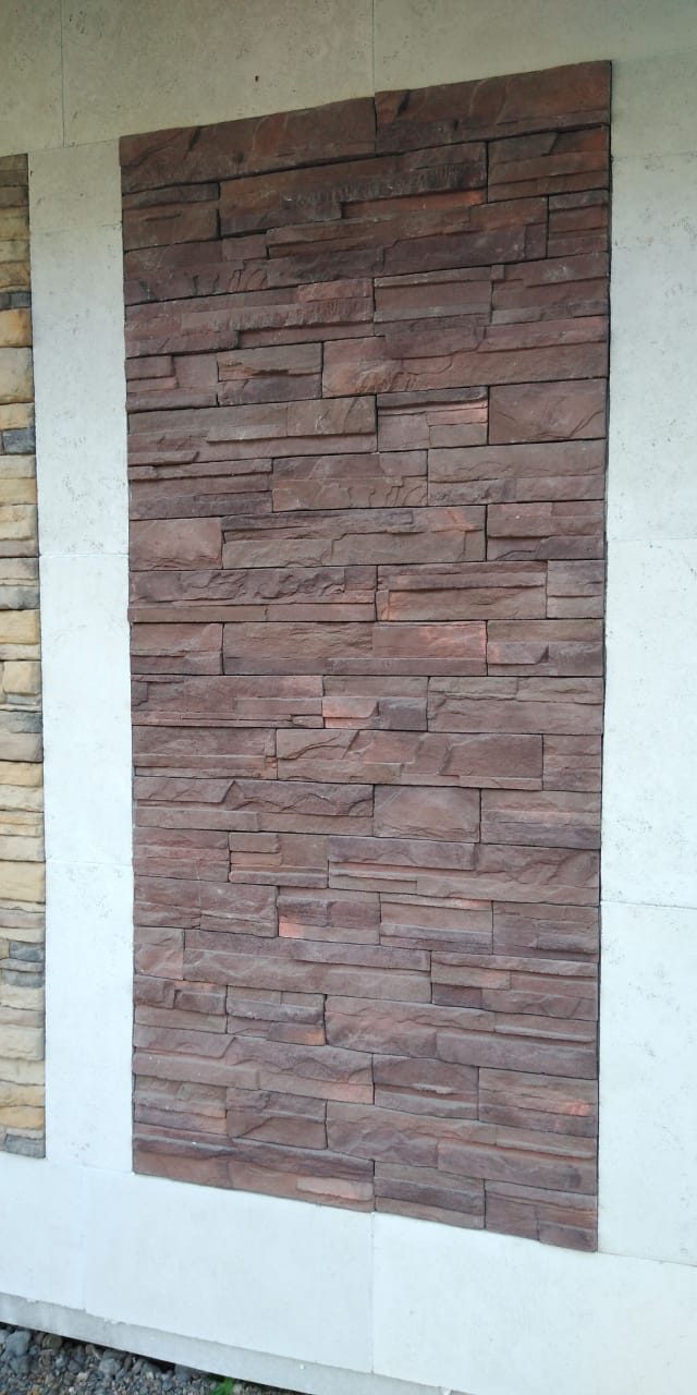 Columna revestida con piedra FastFit Chocolate