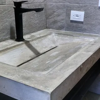 Modern Industrial Gray concrete sink
