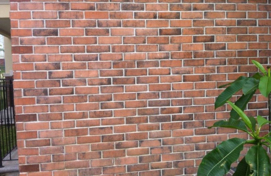 Muro exterior de fachaleta Wire Cut Copper, ladrillo naranja tostado